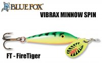 Вращающаяся блесна Blue Fox Minnow Spin Vibrax FireTiger