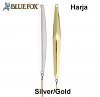Ice fishing vertical lure Blue Fox Harja 55 mm 6 g Silver/Gold