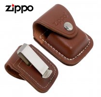 Zippo Lighter Pouch With Clip LPCB Brown